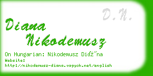 diana nikodemusz business card